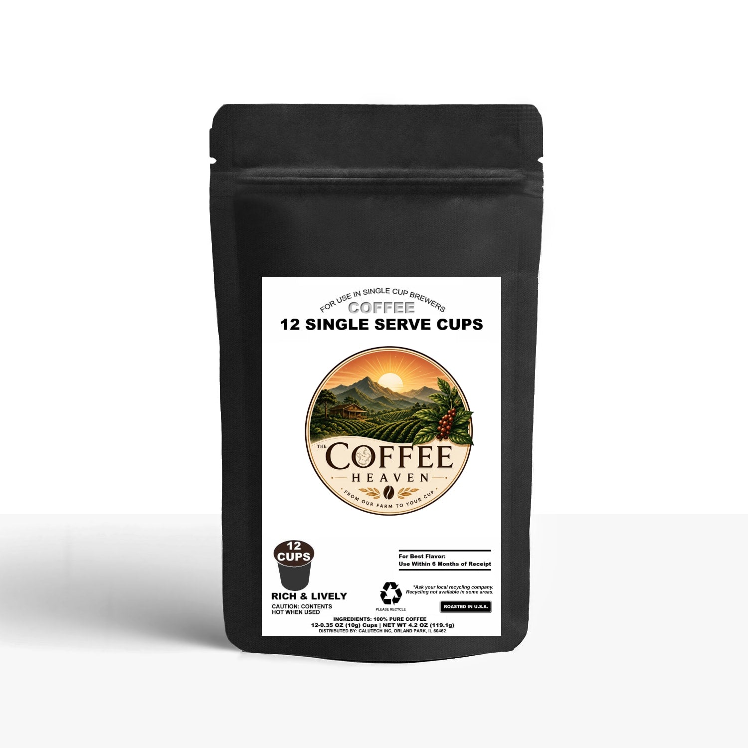 12 Pack Single Serve Coffee Capsules